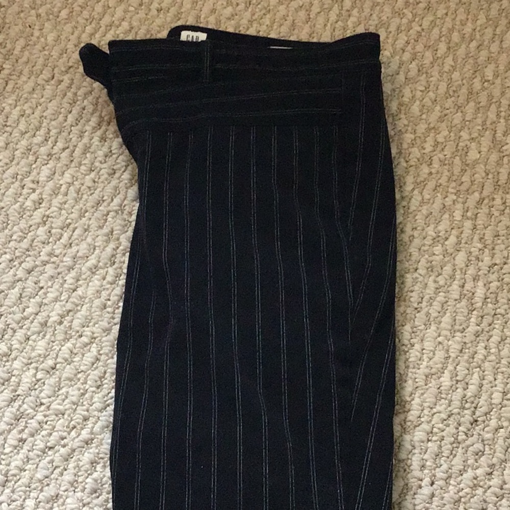 Gap pinstripe ankle skinny dress pant